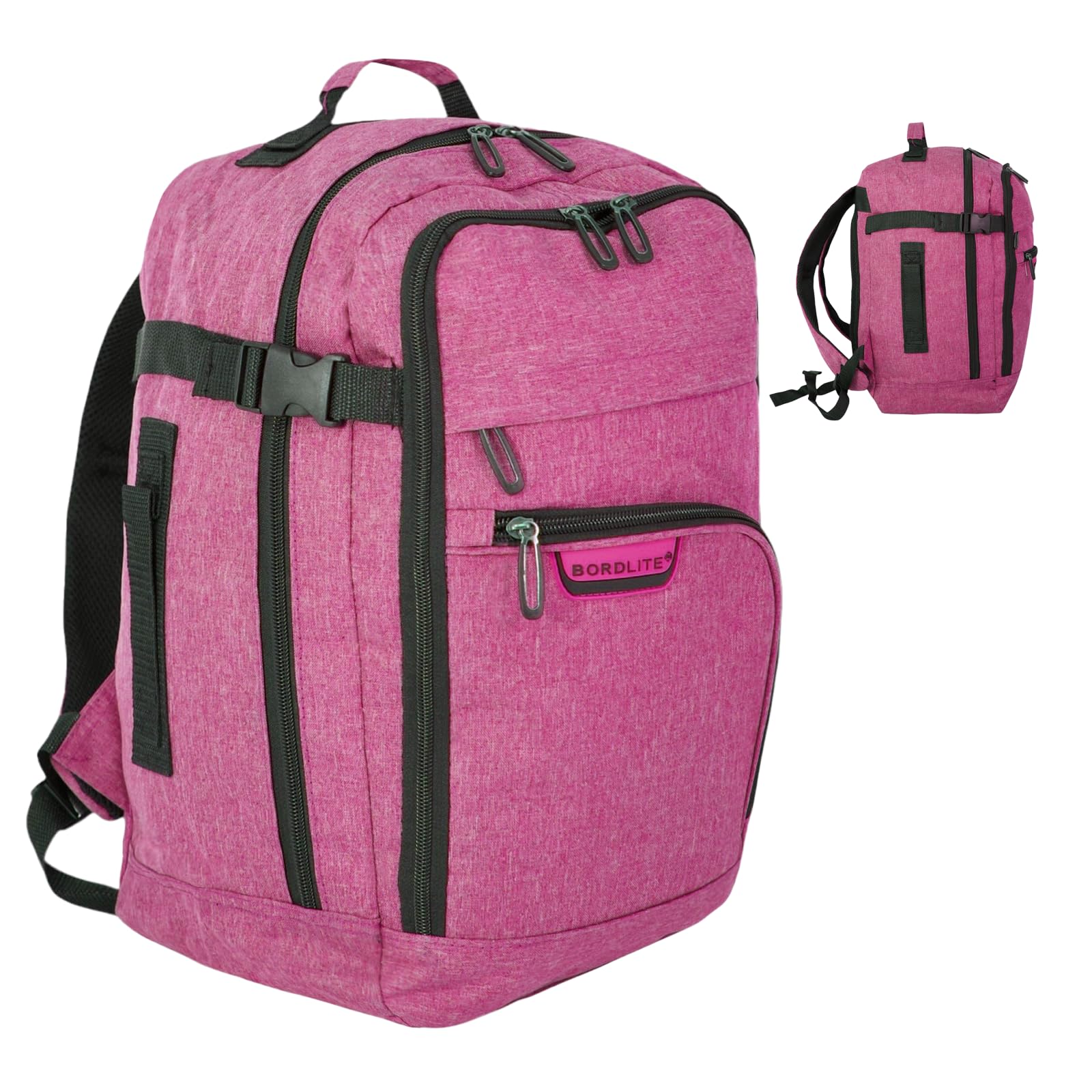 Bordlite Pink Travel Underseat Cabin Approved Backpack, Lightweight Travel Rucksack, Premium Carry On Bag, 40X20x25cm