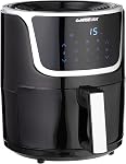 GoWISE USA GW22966 Apéritif & Déshydrateur électrique Air Fryer avec écran tactile numérique + Livre de recettes, 5-Qt, Noir/Argent