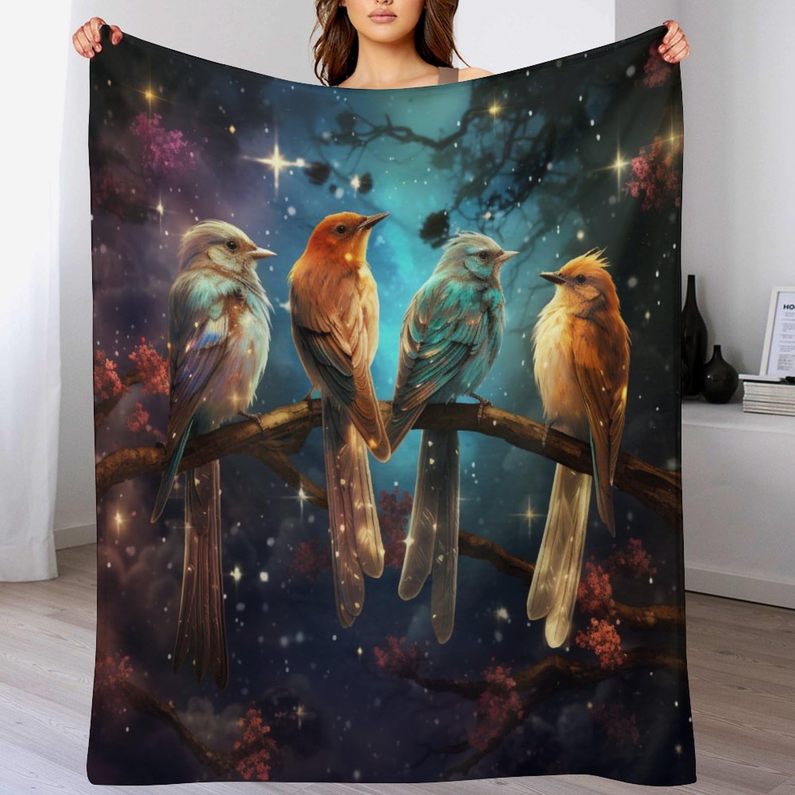 Manta de franela 150x200 cm con patrón 3D mullida y suave para cama o sofá cuatro estaciones