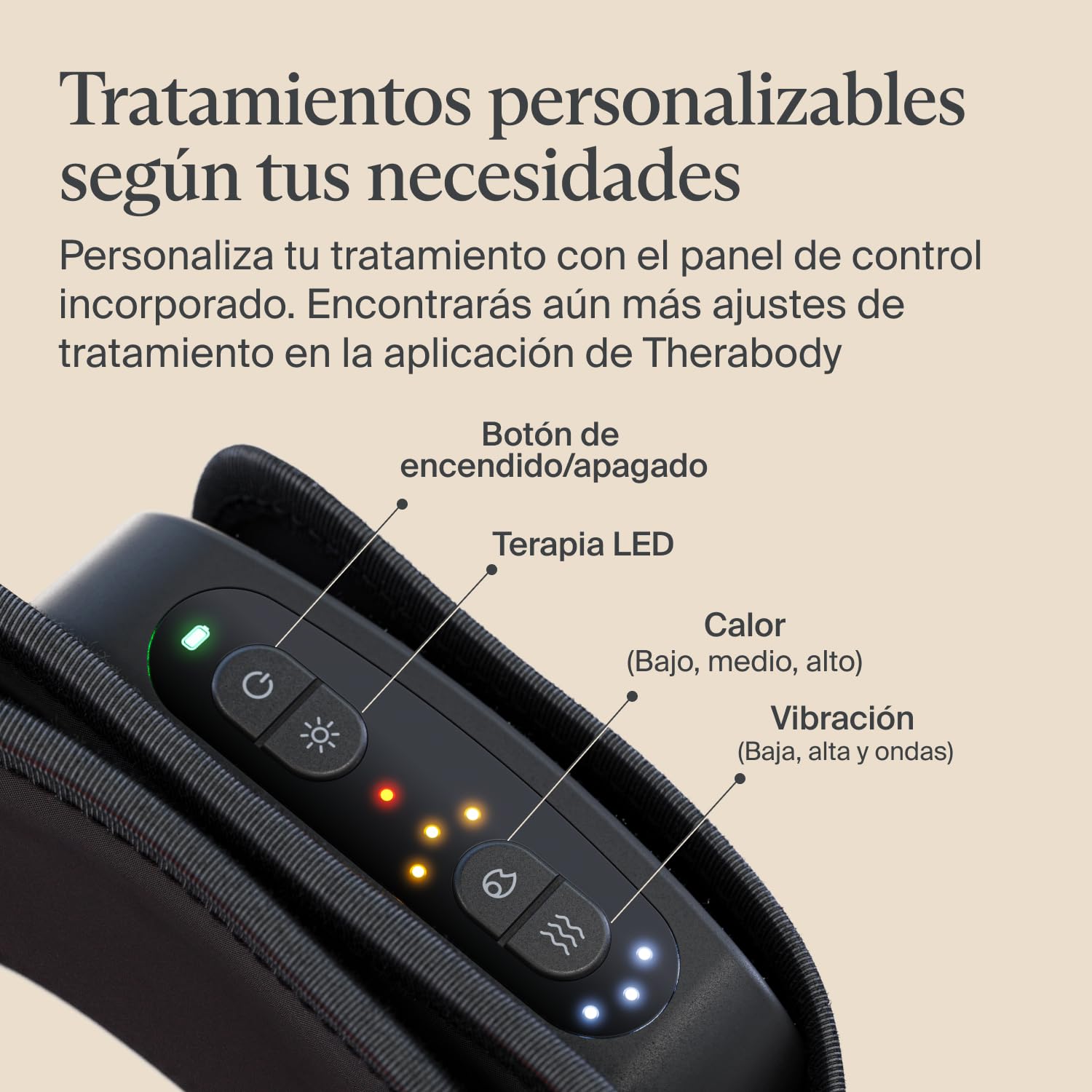ThermBack LED by Therabody - Envoltura de espalda 4 en 1 con terapias de calor, infrarrojos lejanos, vibración y luz LED para aliviar el dolor de espalda baja de acción rápida