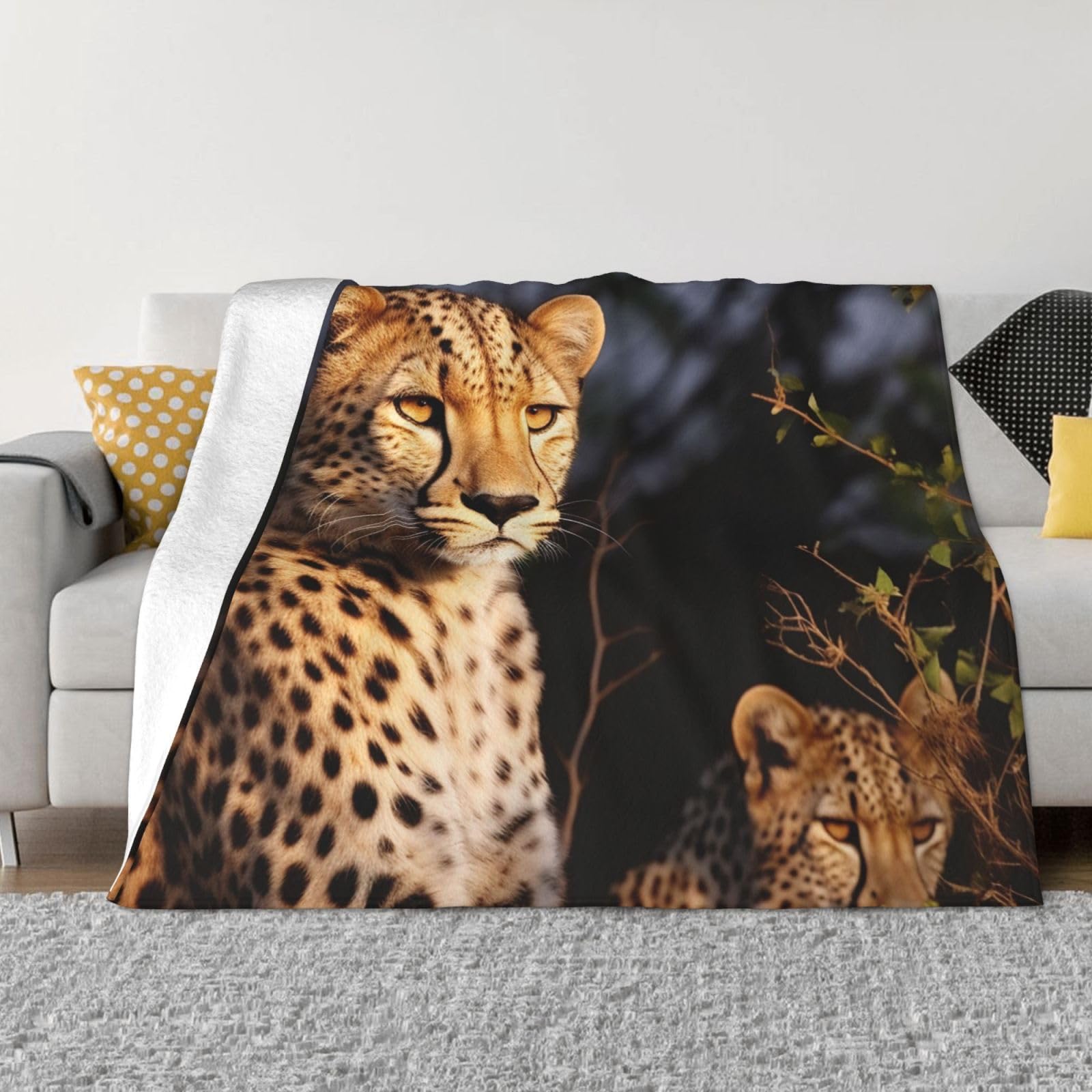 Couverture micro-polaire en flanelle légère toutes saisons 203x152 cm pour canapé et voyage
