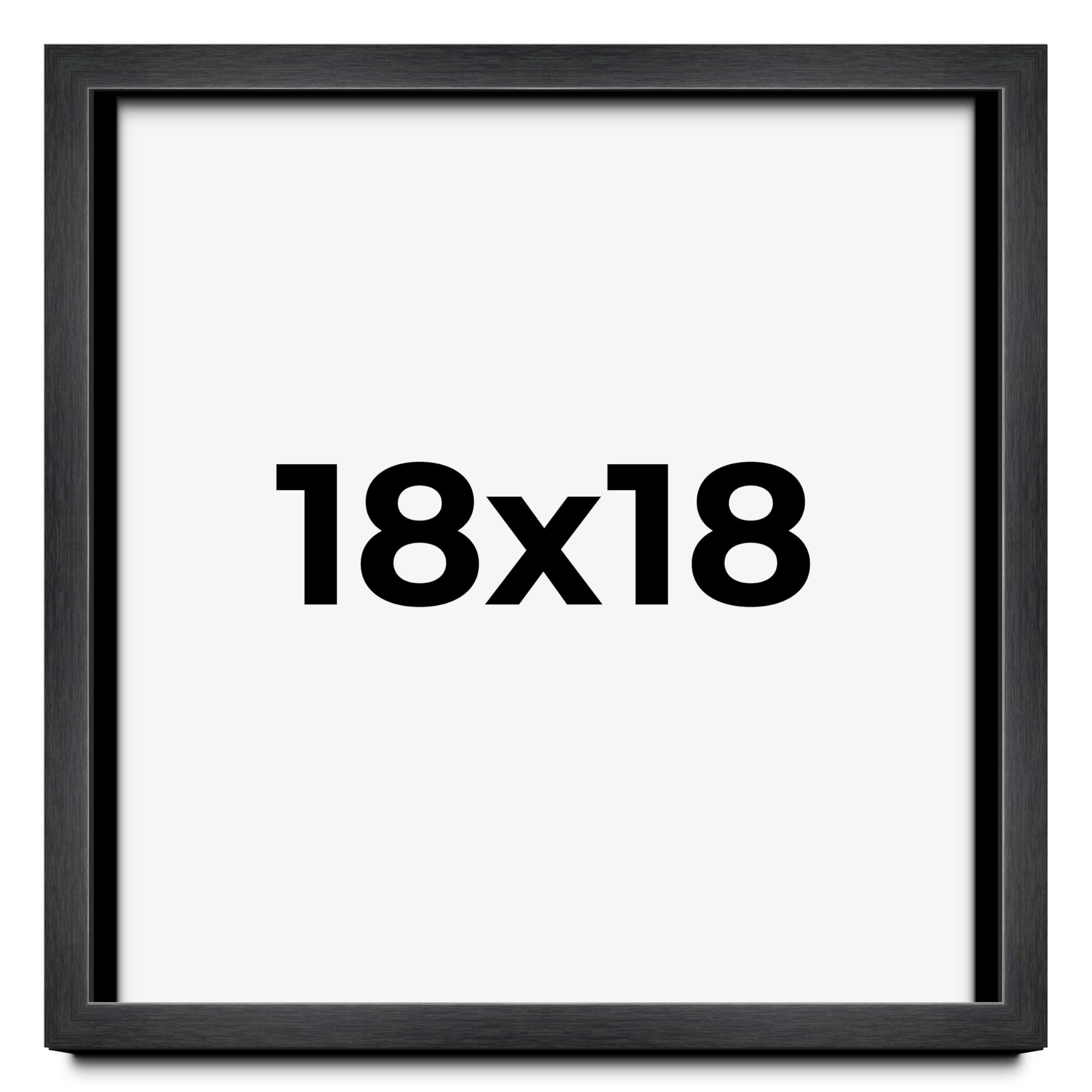 18x18 Shadow Box Charcoal Black Frame Display Case Solid Wood Picture Frame | 1