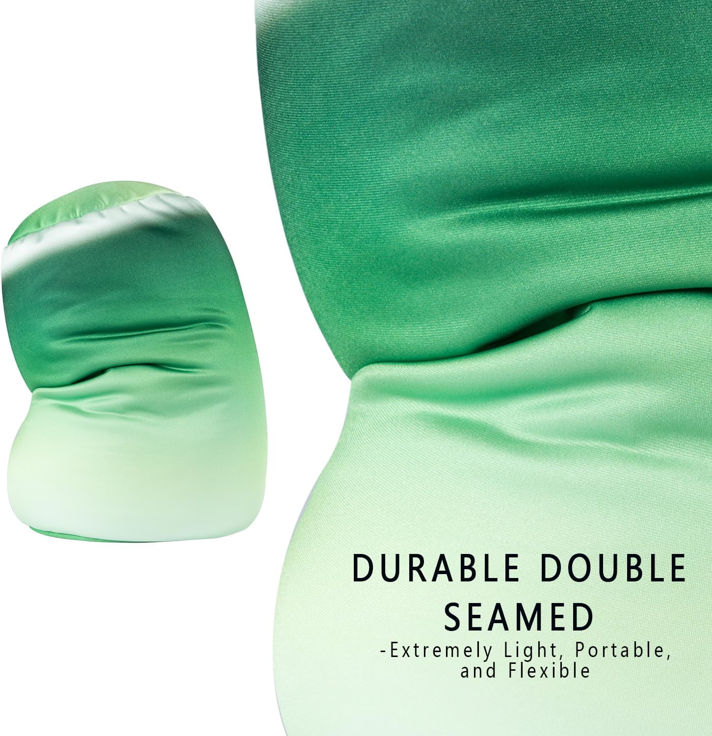 Squishy Microbead Neck Pillow, 7Inch x 12Inch Soft Travel Body Bed Pillow Bean Pillow for Kids Adult Chair Sleeping Car Seat, Fun Dormroom (Parrot Green Coloful) - Image 6