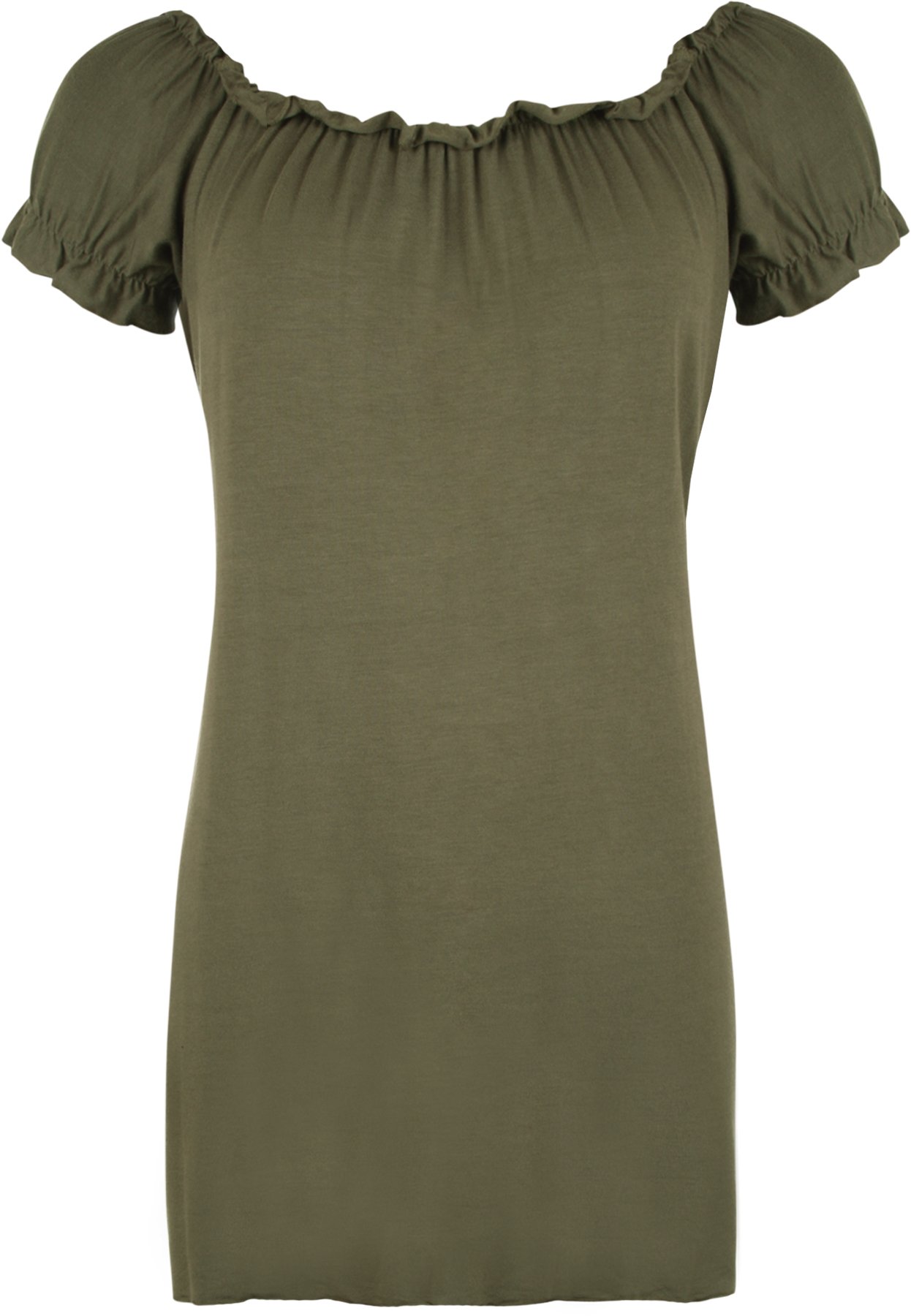 Wearall Women's Khaki Gypsy Boho Stretch Top - 22/24