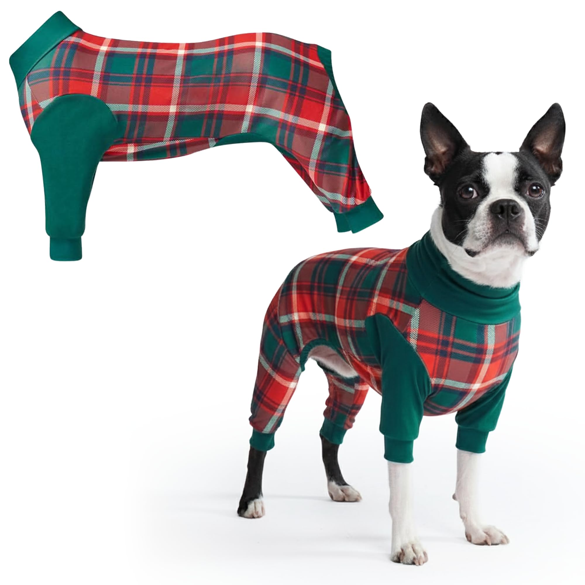 Spark Paws Christmas Dog Pajamas - Onesie Recovery Surgery Suit PJS