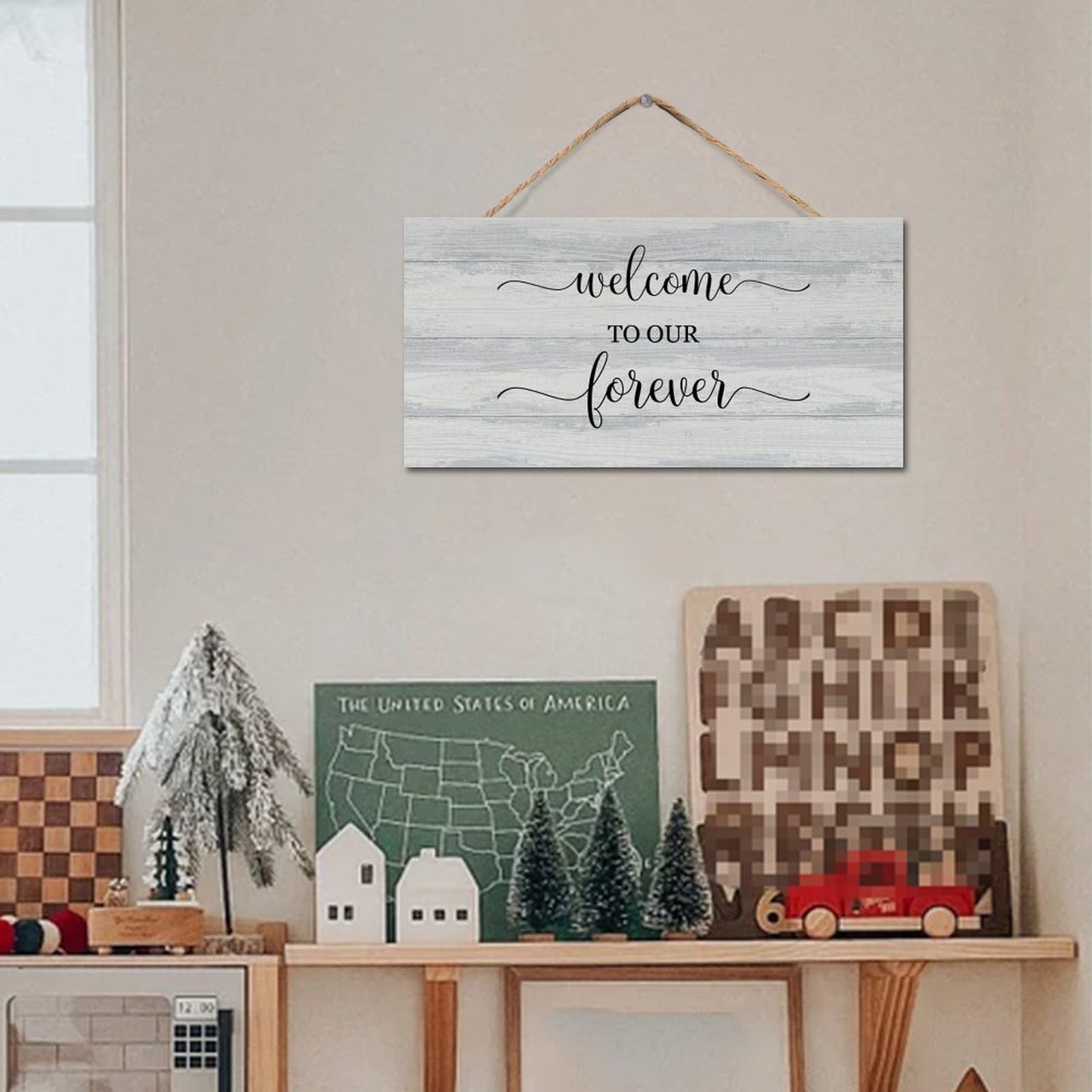 Targa In Legno Decorativa "Home Is Where The Heart Is" - Cartello Ispirazionale 10x15 Cm Per Casa E Regalo Housewarming