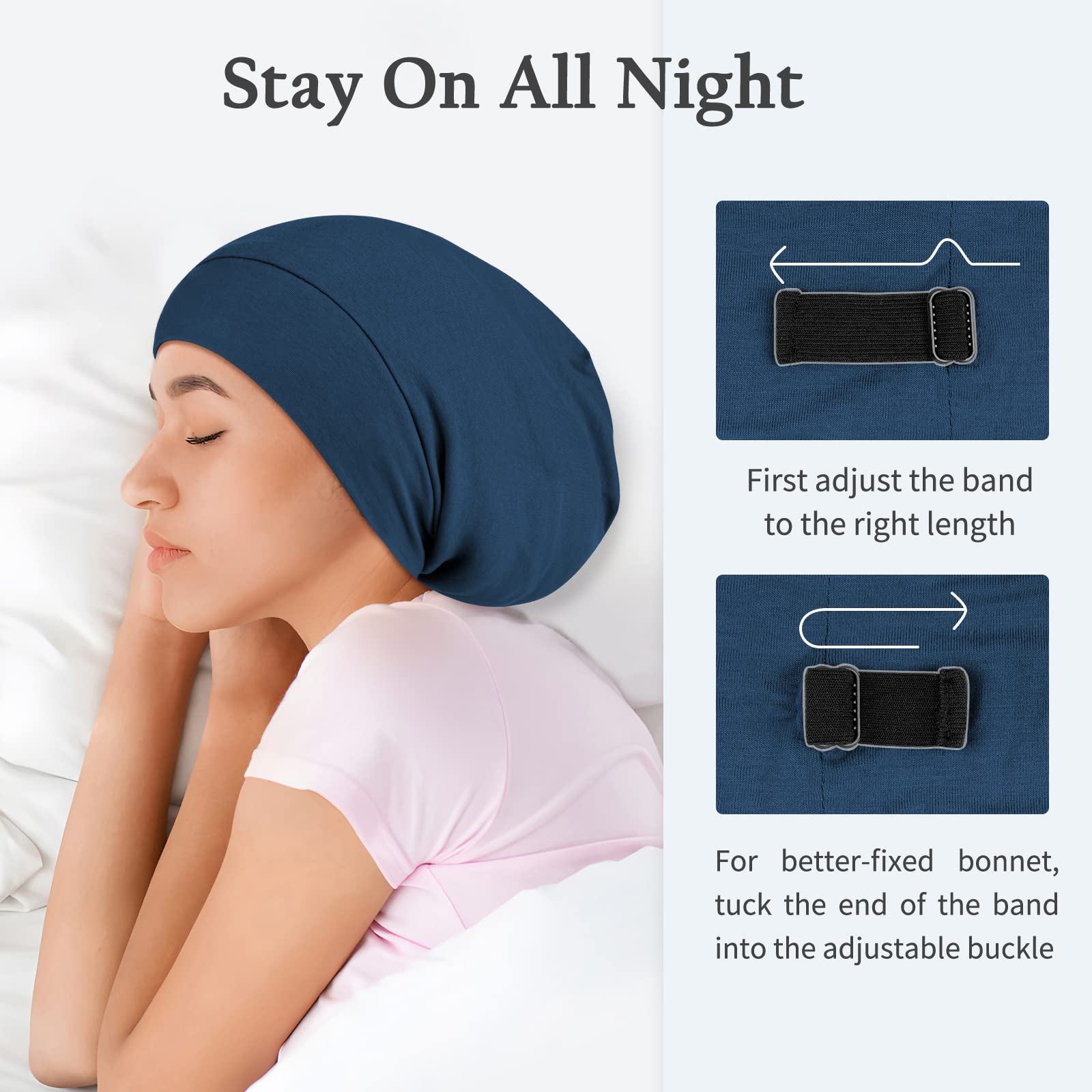 Amazon.com: OLESILK Mulberry Silk Bonnet for Men, Mens  display picture 3