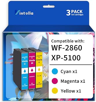 Remanufactured Ink Cartridge Replacement for Epson 202 Ink Cartridges Color Only T202 for Expression Home XP-5100 Workforce WF-2860 Printer 1 Cyan, 1 Magenta, 1 Yellow