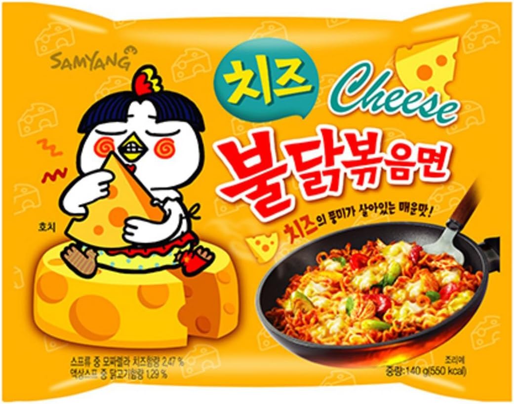Ramen Korean Noodles Hot/Mild / Stir Fries/Soups (Buldak Cheese.10Pack)