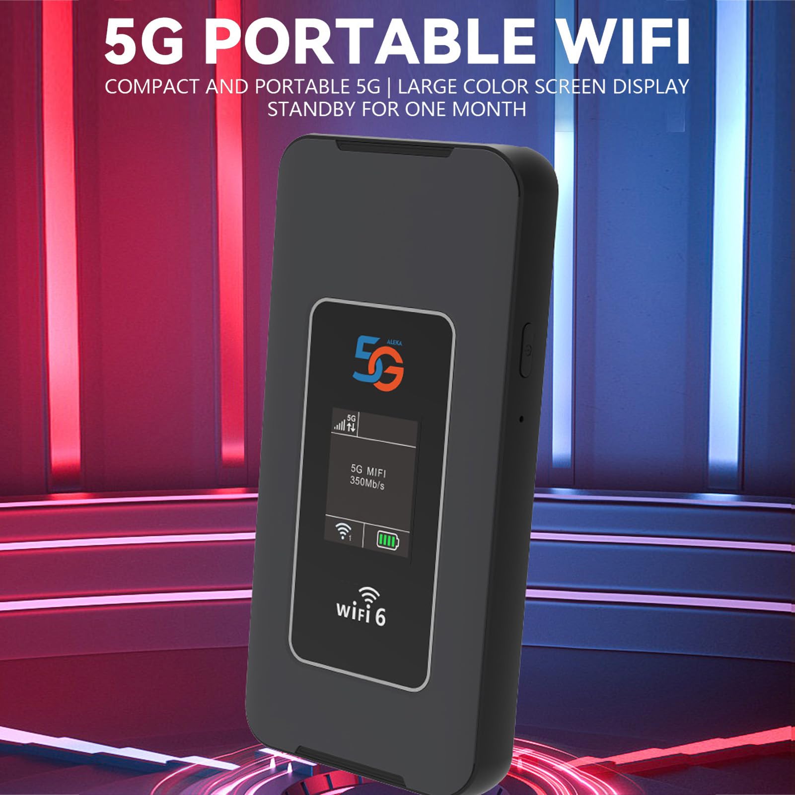 Zunate Hotspot Móvil WiFi 5G Rápido para una Conexión a Internet Confiable, WiFi de Doble Banda, Conecte hasta 32 Dispositivos Simultáneamente para Familias