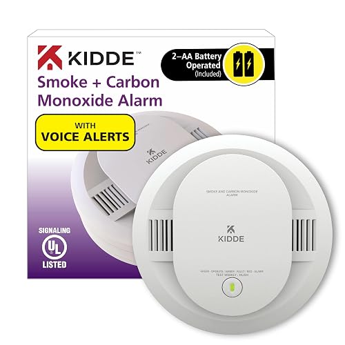 Kidde Smoke & Carbon Monoxide Detector, AA Battery Powered, Voice