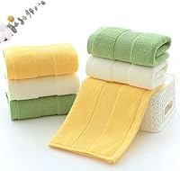 Vista 4 de Pidada Juego de 2 toallas de mano 100% algodón, absorbentes, suaves, para baño, 13.8 x 29.5 pulgadas (amarillo)