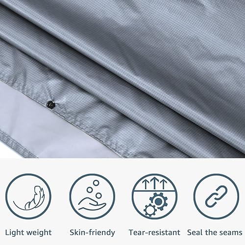 Miniatura 7 de Anyoo Poncho de lluvia impermeable ligero reutilizable senderismo chaqueta con capucha para actividades al aire libre