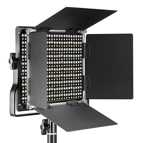Neewer Professional Metal Bi-Color LED Video Light for Studio, YouTube, Product Photography, Video Shooting, Durable Metal Frame, Dimmable 660 Beads, with U Bracket and Barndoor, 3200-5600K, CRI 96+ - NL660