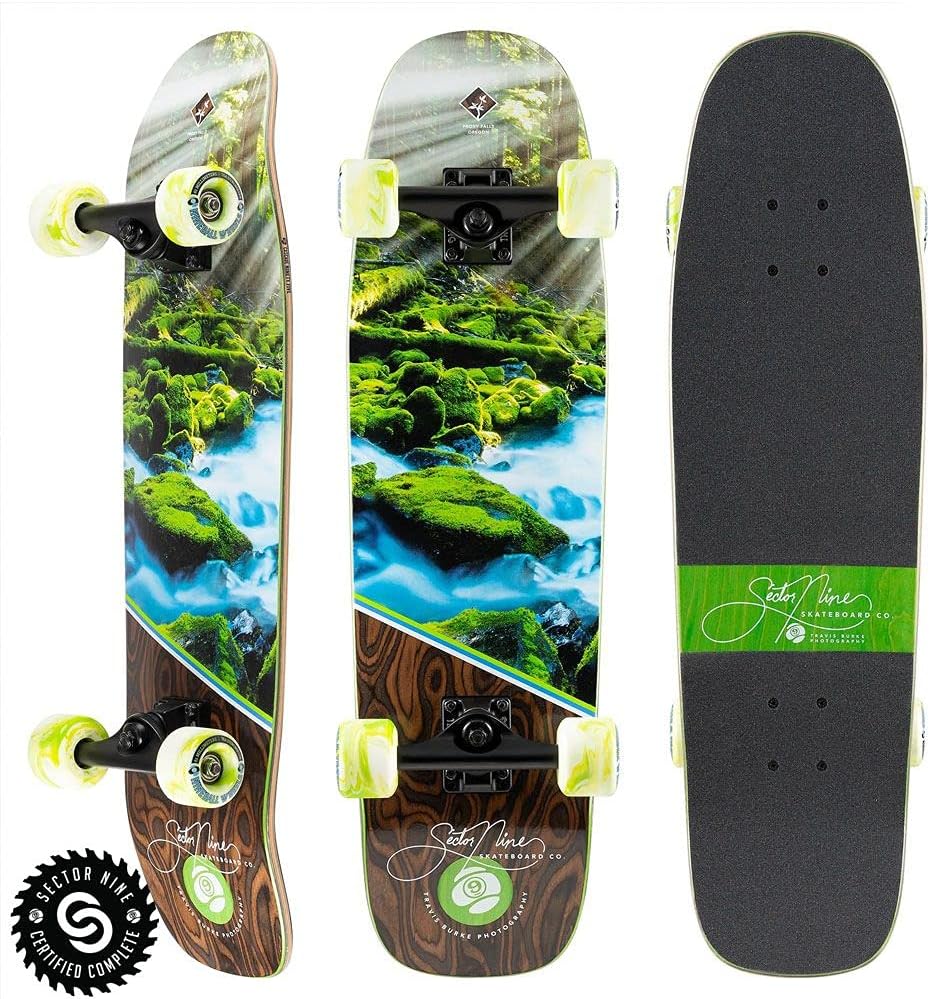 Longboards Cruiser Complete Skateboard Cascade Ninety Five 8.75" x 30.5"