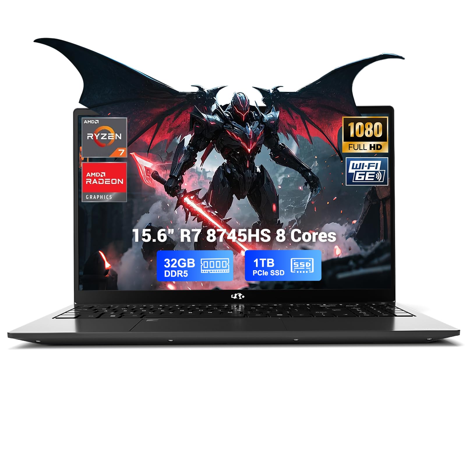 NIMO 15.6 AI Creator Laptop, 8-Core AMD Ryzen 7 8745HS 32GB RAM 1TB SSD
