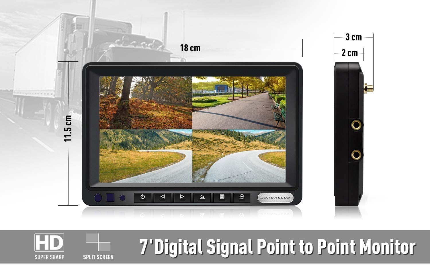 Buy Wireless RV Backup Camera System,7 Inch Split Monitor