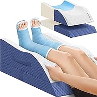 Vista 12 de Almohadas de elevación TranquilRelax para piernas después de cirugía, almohada de cuña ajustable de espuma viscoelástica para lesiones o descanso