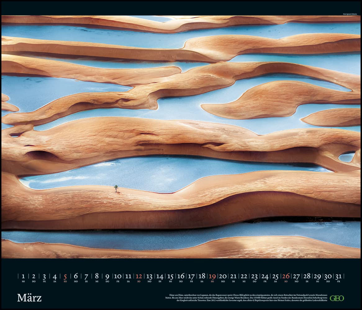 GEO Edition: Kräfte der Natur 2023 - Wand-Kalender - Poster-Kalender - 70x60