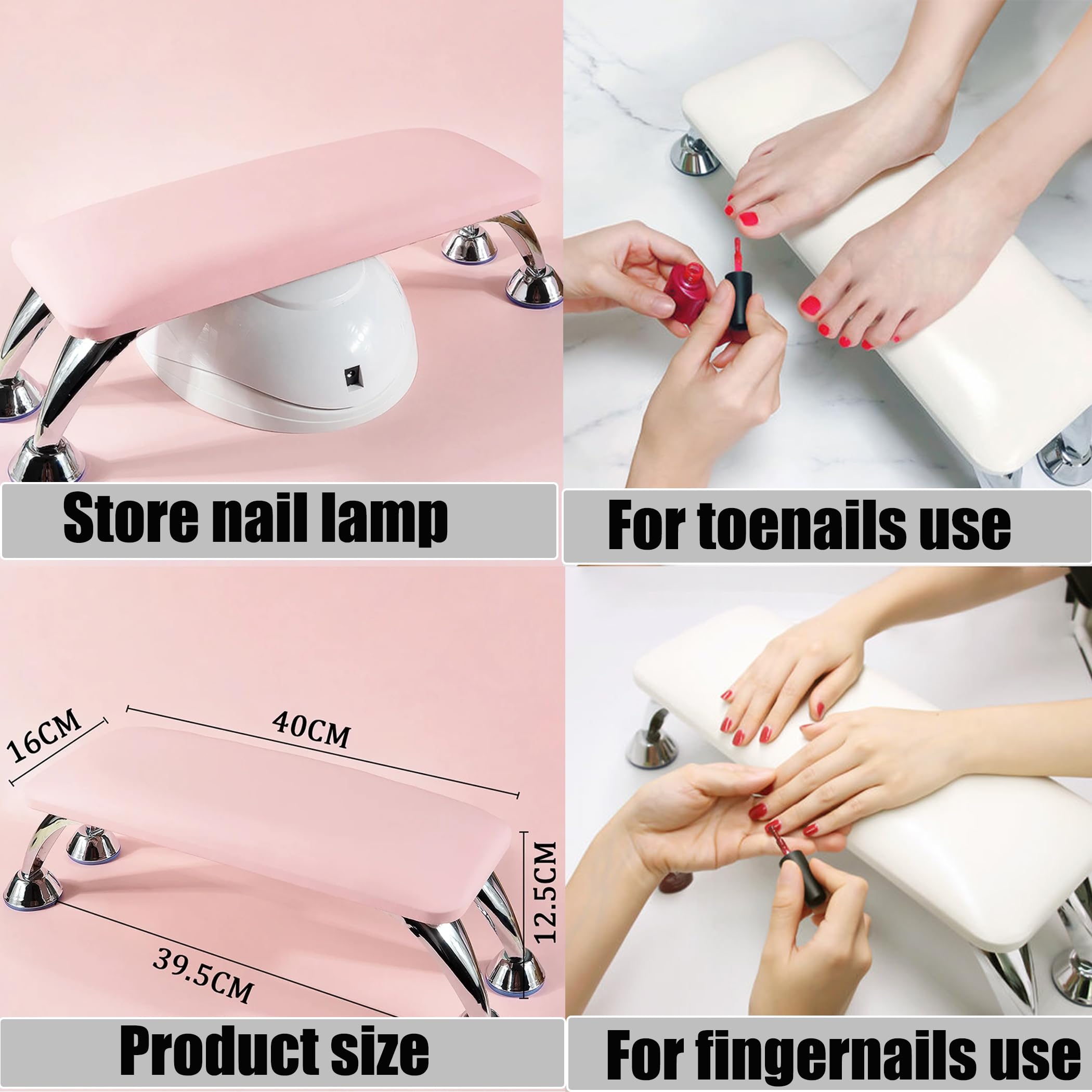 Almohada para Manicura, Reposamanos para Uñas Profesional Apoyos para Las Manos Almohada de Mano de Manicura de Cuero de Microfibra Apoyador de Manos para Salón de Uñas Apto