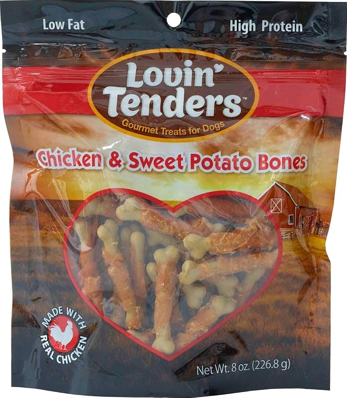 Petisco para Cães em Ossos de Frango e Batata-Doce Lovin' Tenders, 227 g