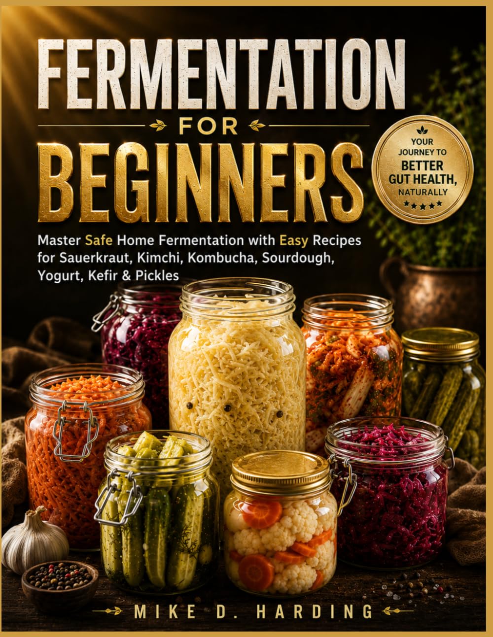 FERMENTATION FOR BEGINNERS: Master Safe Home Fermentation with Easy Recipes for Sauerkraut, Kimchi, Kombucha, Sourdough, Yogurt, Kefir & Pickles.