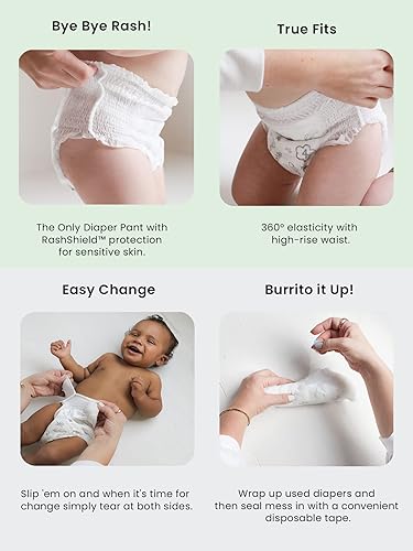 Miniatura 2 de PARASOL Clear+Dry - Pantalones de pañales de entrenamiento natural  Ingredientes puros, tinta a base de agua, tela no tejida con excelente sello
