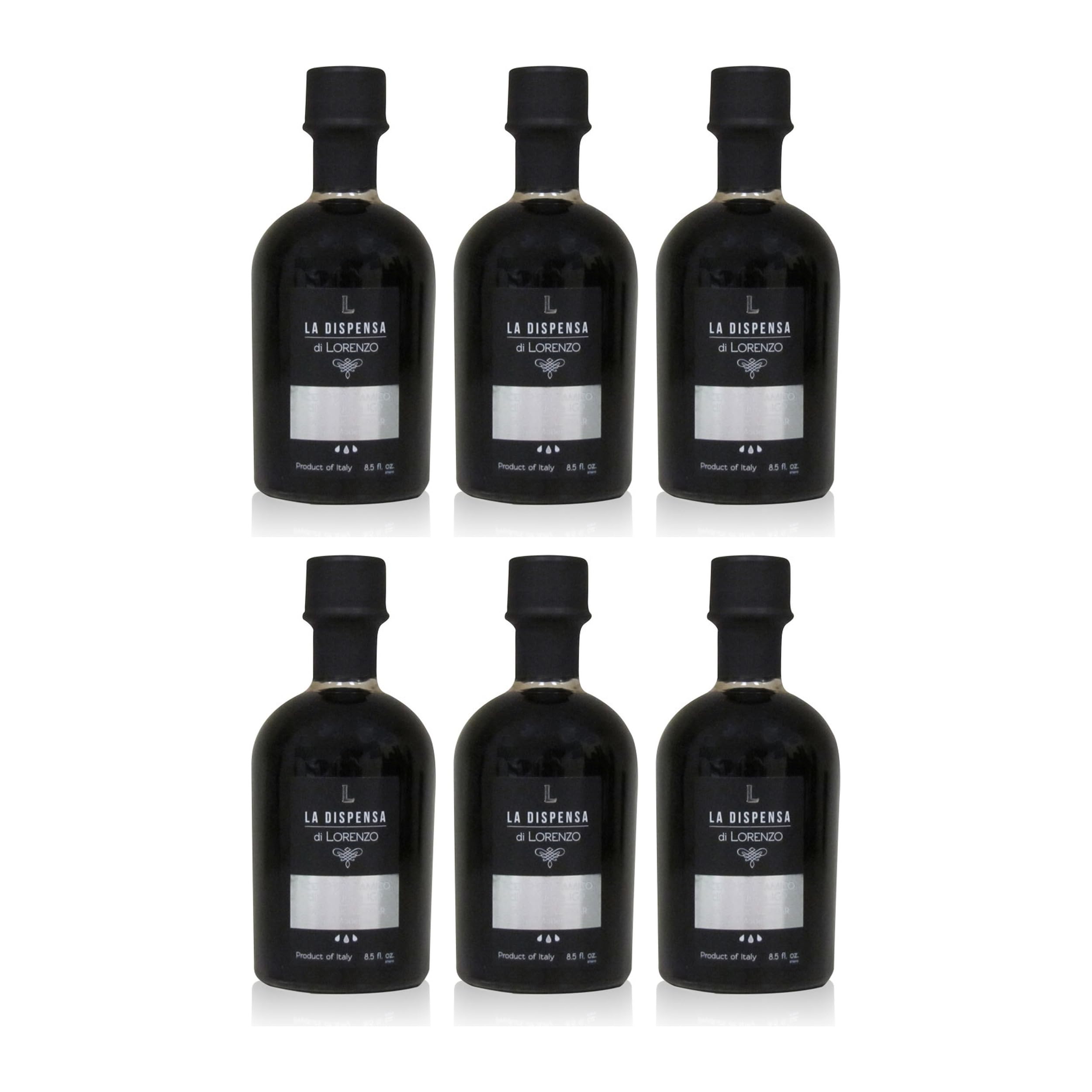 LORENZO Balsamico Essig aus Modena IGP Silber Italien inkl. FeinWert E-Book (6 x 250 ml)