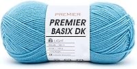 Vista 48 de Premier Yarns Basix Hilo DK, hecho de acrílico, hilo ideal para ganchillo y tejido, lavable a máquina, rosa camafeo, 3.5 onzas, 306 yardas