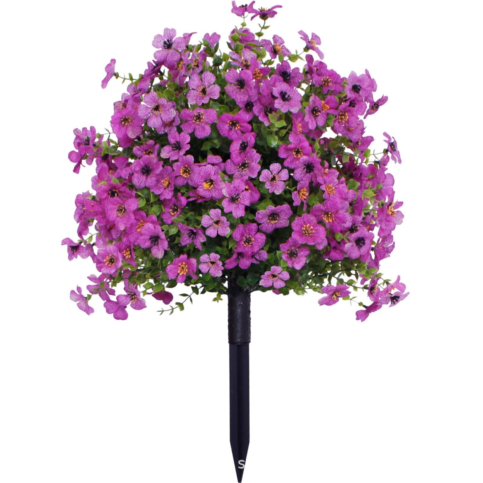 Wbcdxcbb Purple Simulated Flowers, Violets, Ground Studs, Home, Courtyard, Garden Decoration 1Pcs(Purple)