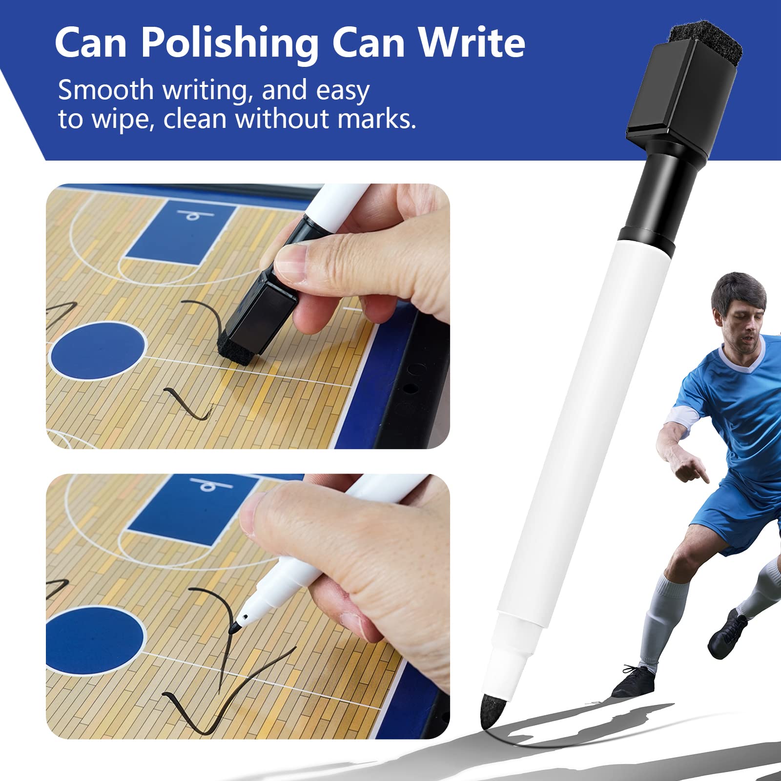 Lavagna Tattica Pallacanestro TEBASKET - Doppia Faccia Con Campo Intero/mezzo Campo - Foto 7