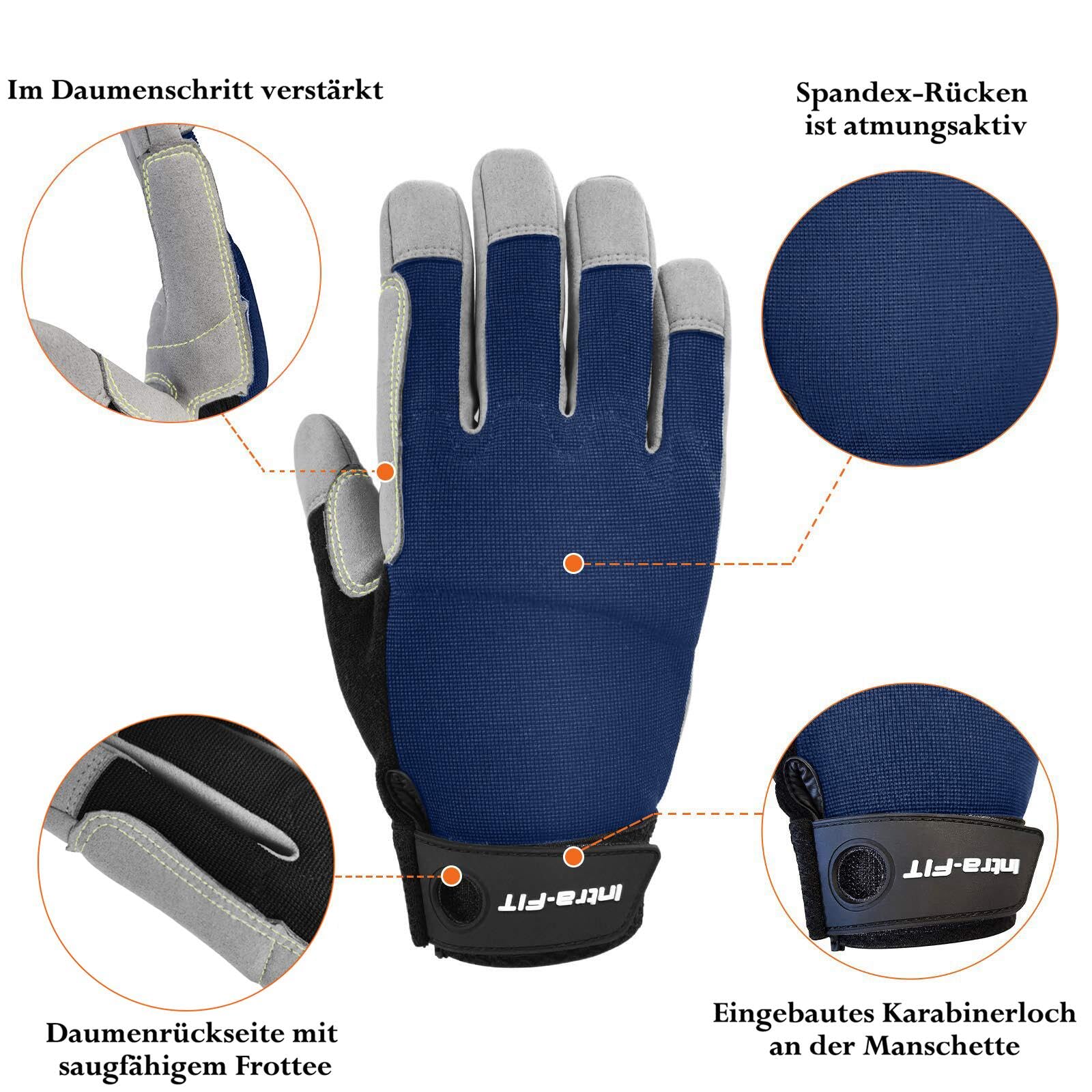 Gants d'Escalade Sauvetage Outdoor, Souples et Durables