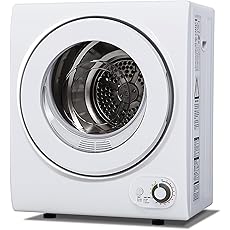 110V Portable Clothes Dryers 950W Compact Dryer 1.6cu.ft Front Load Stainless Steel 11lbs Electric Dryers Machine with Exhaust pipe for Apartment,RVs,Dorms,Auto Stop and Easy Control