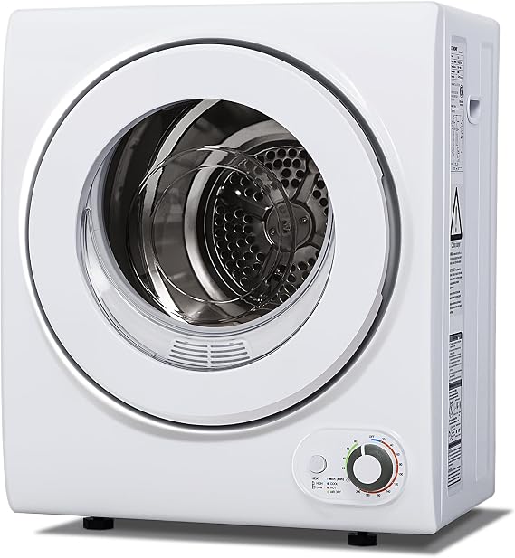 COMFEE 1.6 Cu.ft Portable Washing Machine, 11lbs Capacity Fully Automatic Compact Washer with Wheel & Euhomy 110V Portable Clothes Dryer 850W Compact Laundry Dryers 1.5 cu.ft Front Load