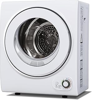 Euhomy Portable Dryer 1.5 cu. ft., 850W Powerful Clothes Dryer with Stainless Steel Drum and Exhaust Hose, Dryer Ideal for Apartments, RVs, Dorm Rooms，White