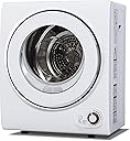 Euhomy Portable Dryer 1.5 cu. ft., 850W Powerful Clothes Dryer with Stainless Steel Drum and Exhaust Hose, Dryer Ideal for Apartments, RVs, Dorm Rooms，White