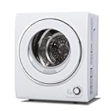 Euhomy 110V Portable Clothes Dryer 850W Compact Laundry Dryers 1.5 cu.ft Front Load Stainless Steel Electric Dryers Machine with Stainless Steel Tub for Apartment,RVs,Dorms,White Easy Control