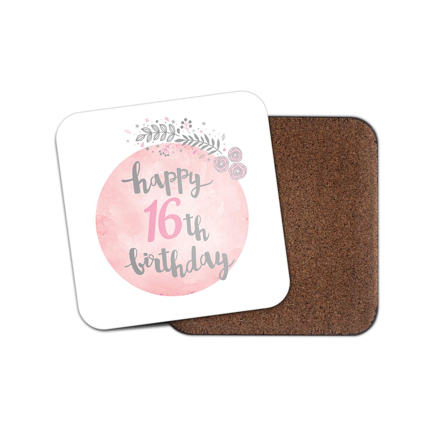 1 x Happy Sixteenth Birthday Coaster - Sixteen 16th Girls Daughter Fun #19134
