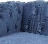 Vista 52 de RARZOE Moderno juego de sofá de 2 piezas, naranja, espuma, sofá biplaza y sofá Chesterfield