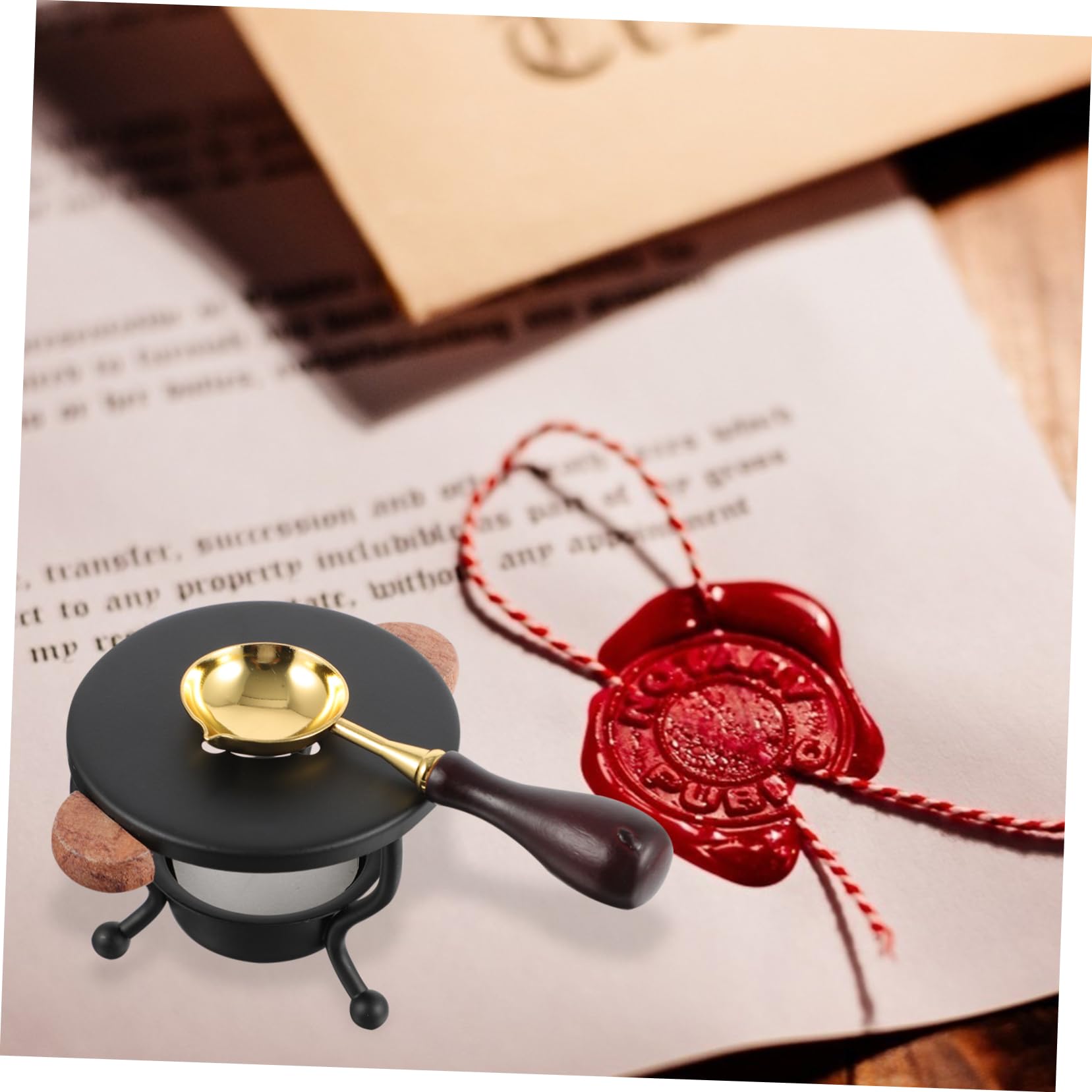 2 Set Di Kit Per Sigillare La Cera Cucchiaio E Perline Set Di Timbri Forno Di Fusione Per Sigillare Il Timbro 12 Pezzi*2