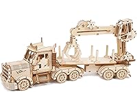 Vista 8 de Rompecabezas de madera 3D para adultos, rompecabezas mecánicos de madera con grúa de camión, kit de construcción de modelos de bricolaje, juguete