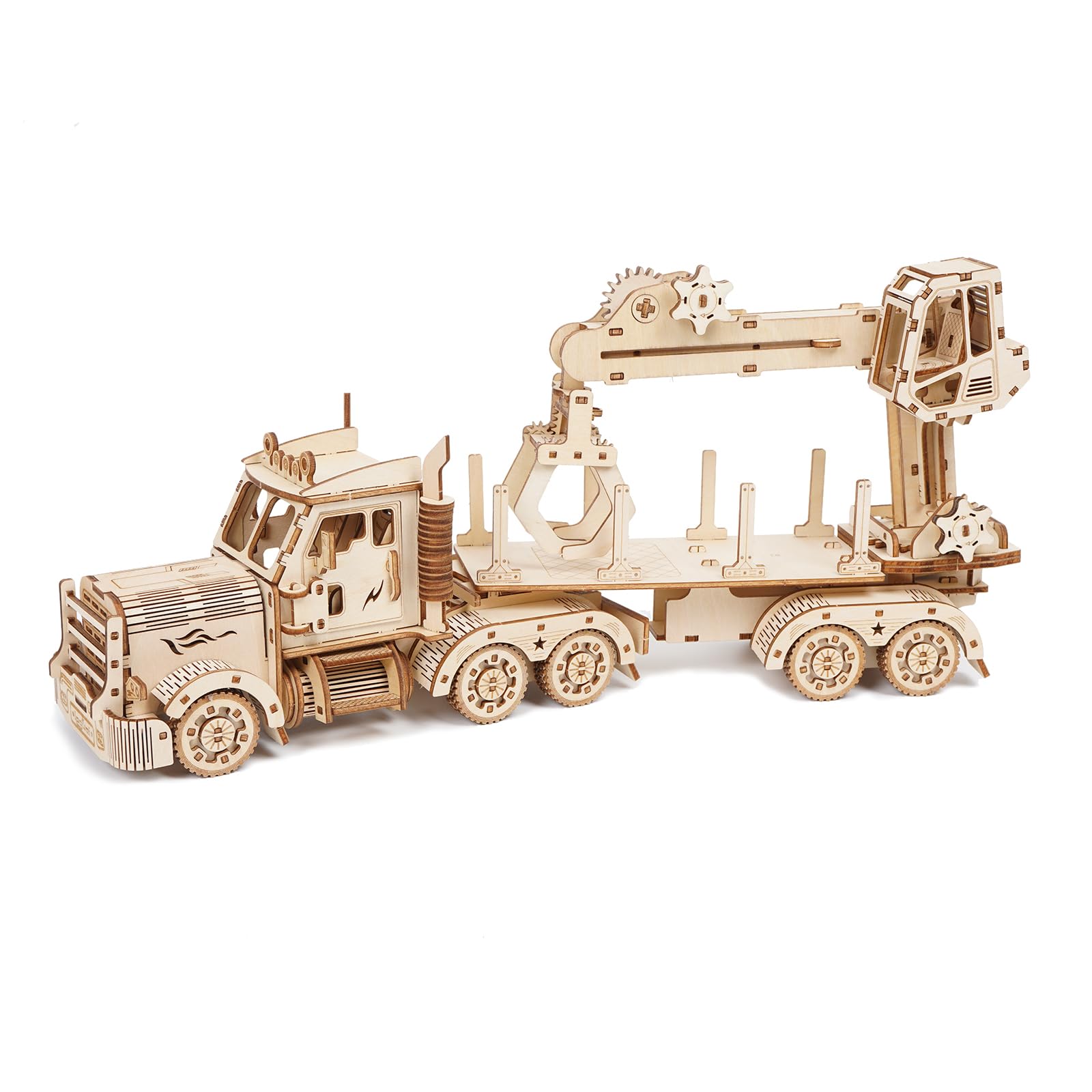 Puzzles en Bois 3D, kit de modèle de Grue de Camion en Bois, Ensemble de Construction mécanique à Assembler soi-même pour Adultes de 14 Ans et Plus, Cadeau d'anniversaire de Noël, 428 pièces