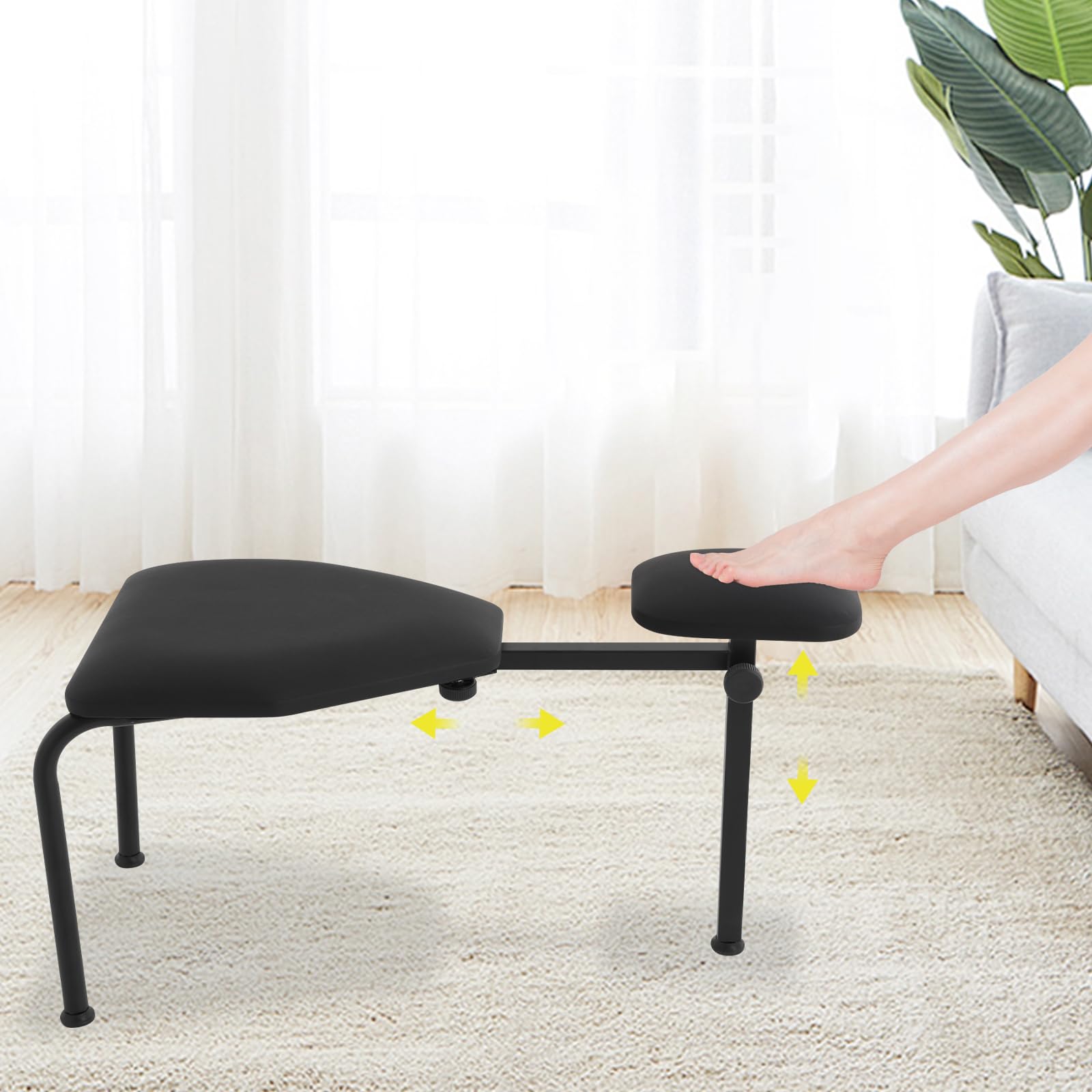 Pedicure Stool - Chaise de massage réglable - Chaise de pédicure moderne pour la maison - Noir