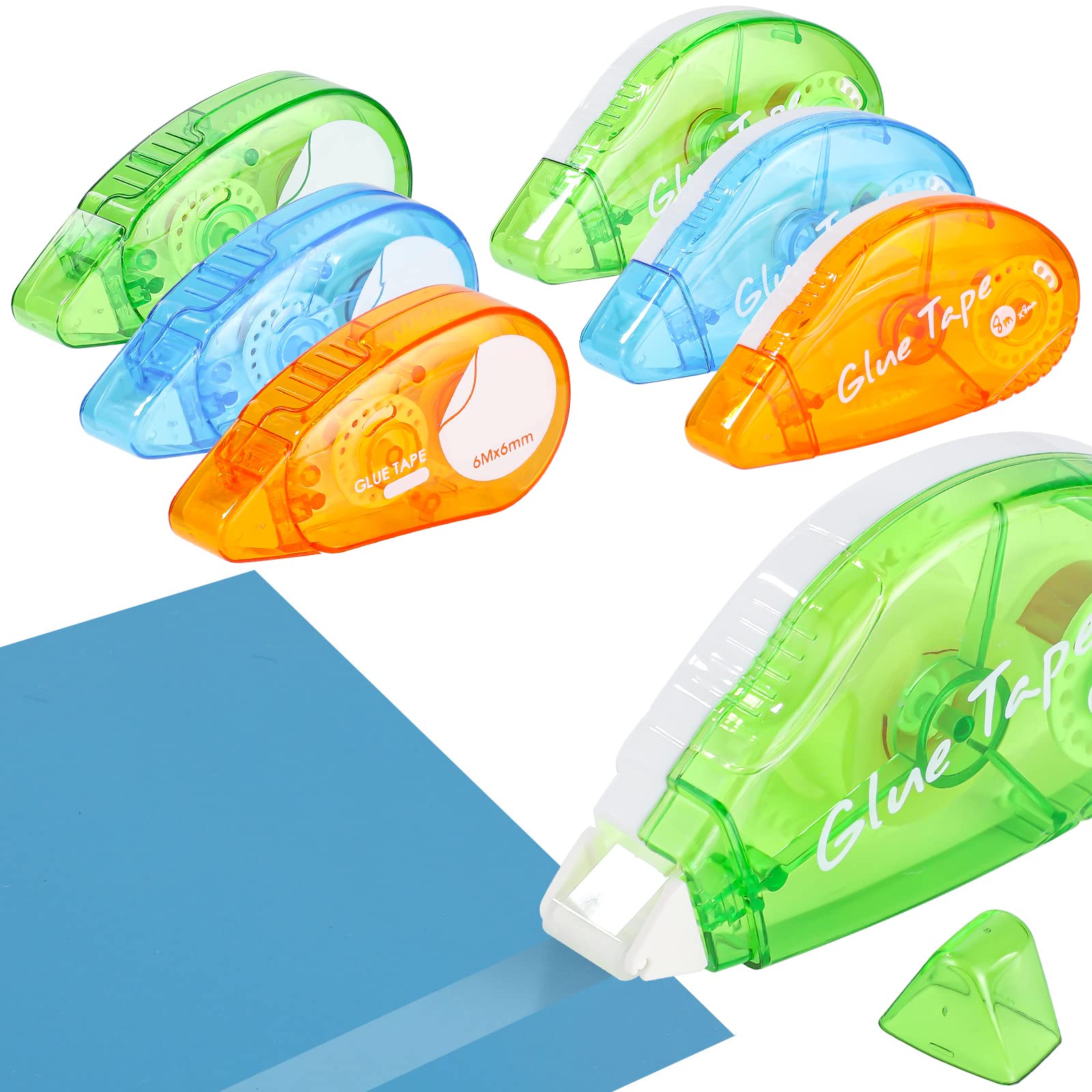 12 Pcs Double Sided Scrapbooking Tape Roller, Double Sided Adhesive Tape Runner for Crafts & Gift Wrapping (0.32Inch×26Ft; 0.24Inch×20Ft)