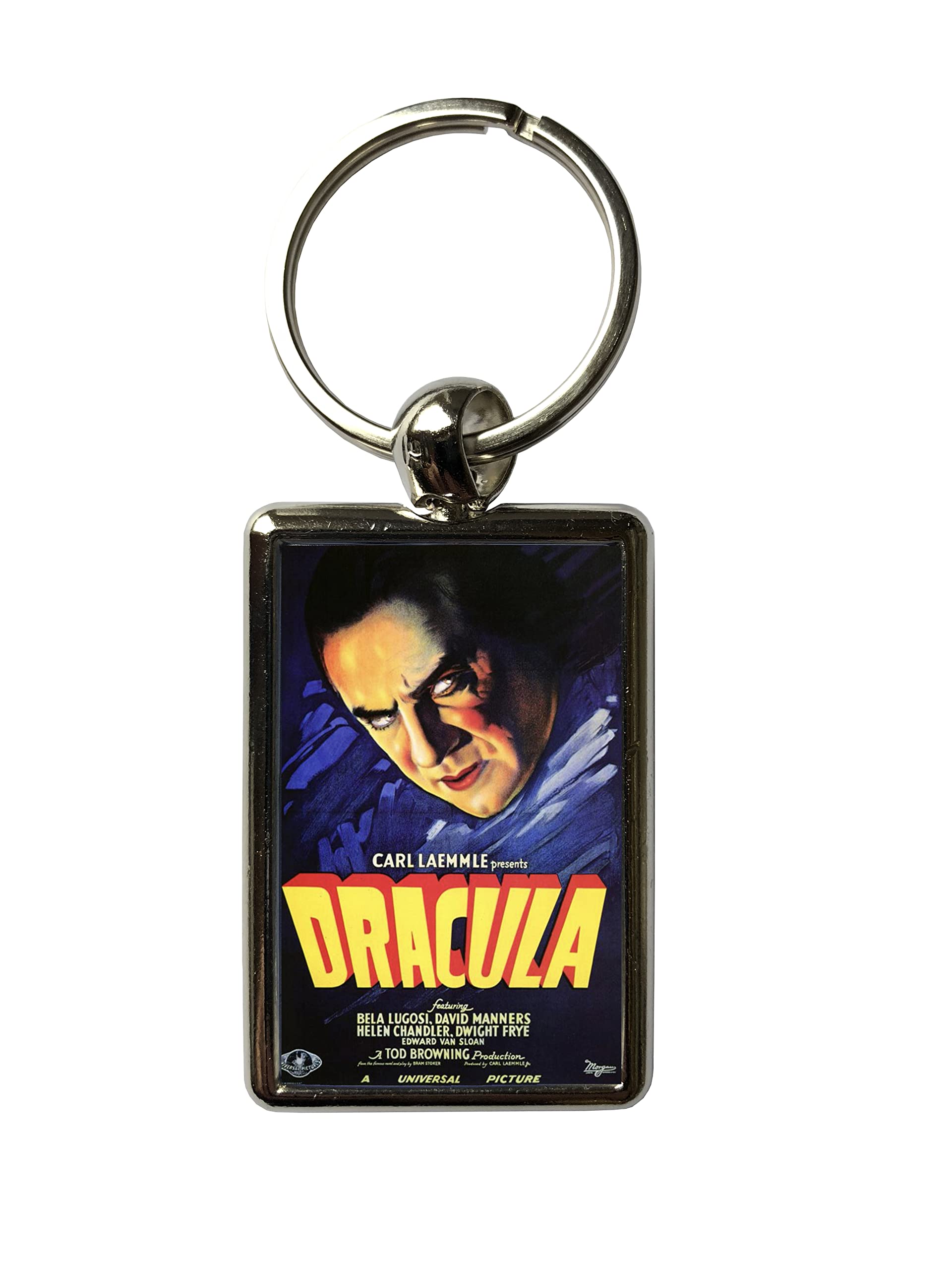 Super Universe Classic Dracula Movie Poster Metal Keyring 3 x 4.5 cm