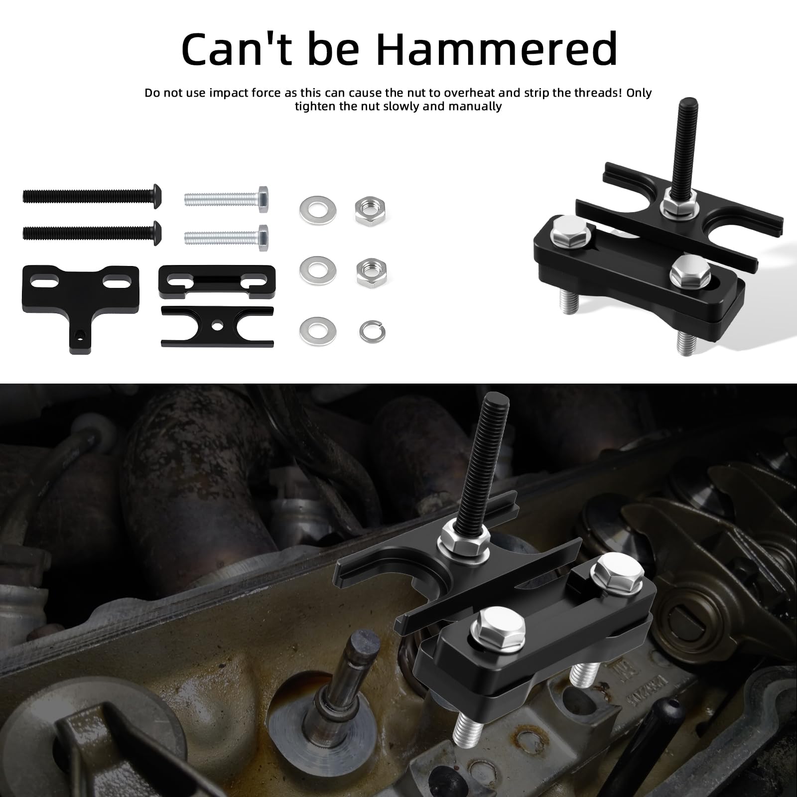 BBYLSupmdPlm 67605 Valve Spring Compressor & Air Valve Holding Hose Tool, Engine Valve Spring Compressor Compatible with 4.8L 5.3L 5.7L 6.0L 6.2L LS