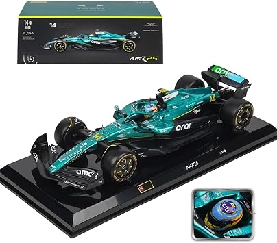 HTLNUZD 1/24 F1 AMR25#14 Alloy Formula 1 Race Car, Diecast Model Car for Adults, Collectible Miniature Vehicle with High Detail