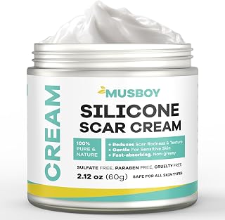 Silicone Scar Cream, Advanced Scar Cream, Stretch Marks, Surgical Scars, New and Old Scars Professional Scar Removal Cream 2.12 oz (60g)