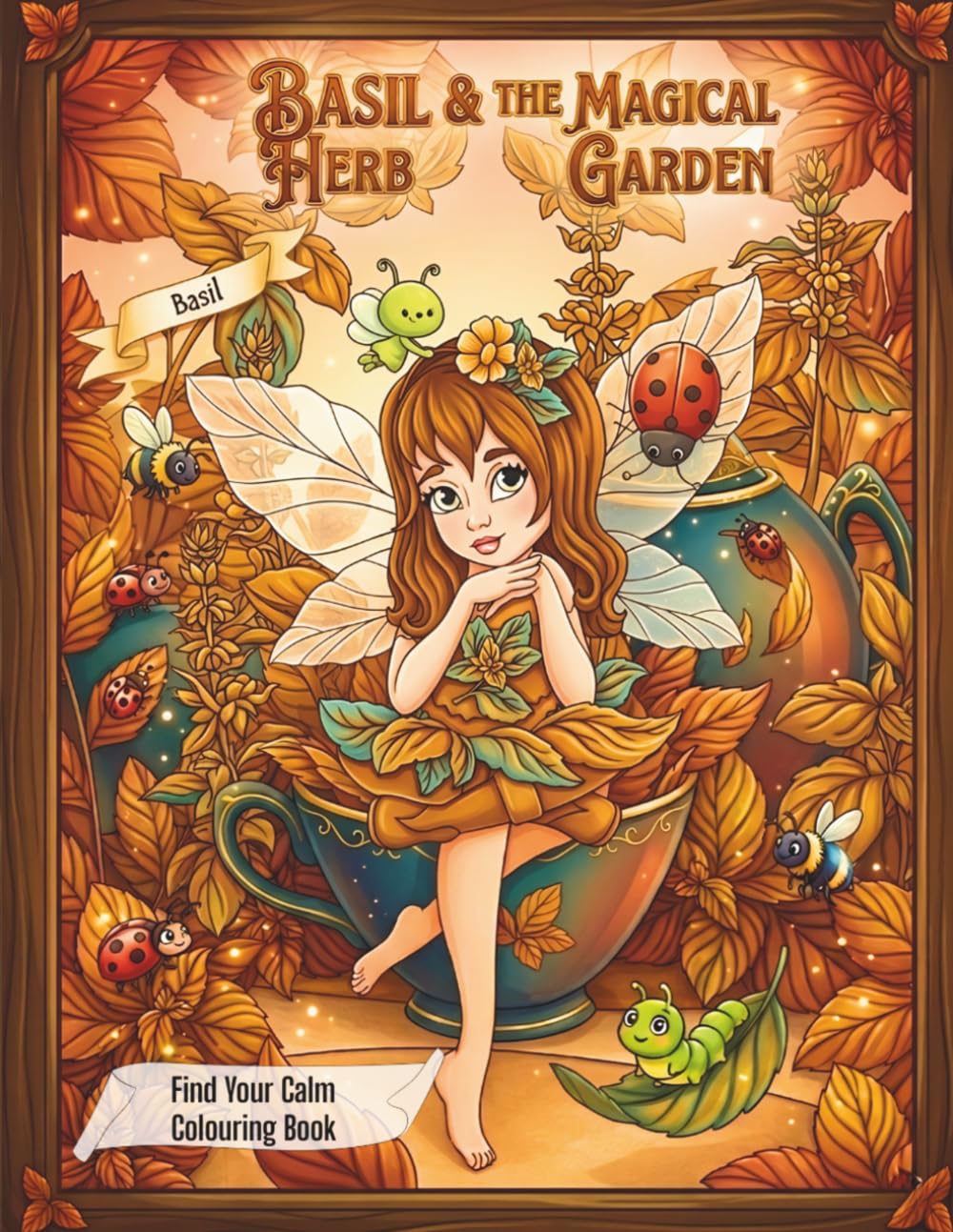 Basil & The Magical Herb Garden: Peaceful Colouring Book Fairy Garden Scenes for Relaxation and Stress Relief