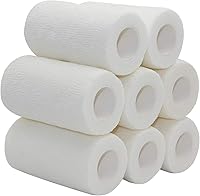 Vista 37 de Vendaje cohesivo autoadherente de látex de 4 x 5 yardas, vendajes de primeros auxilios, cinta deportiva elástica para esguince e hinchazón